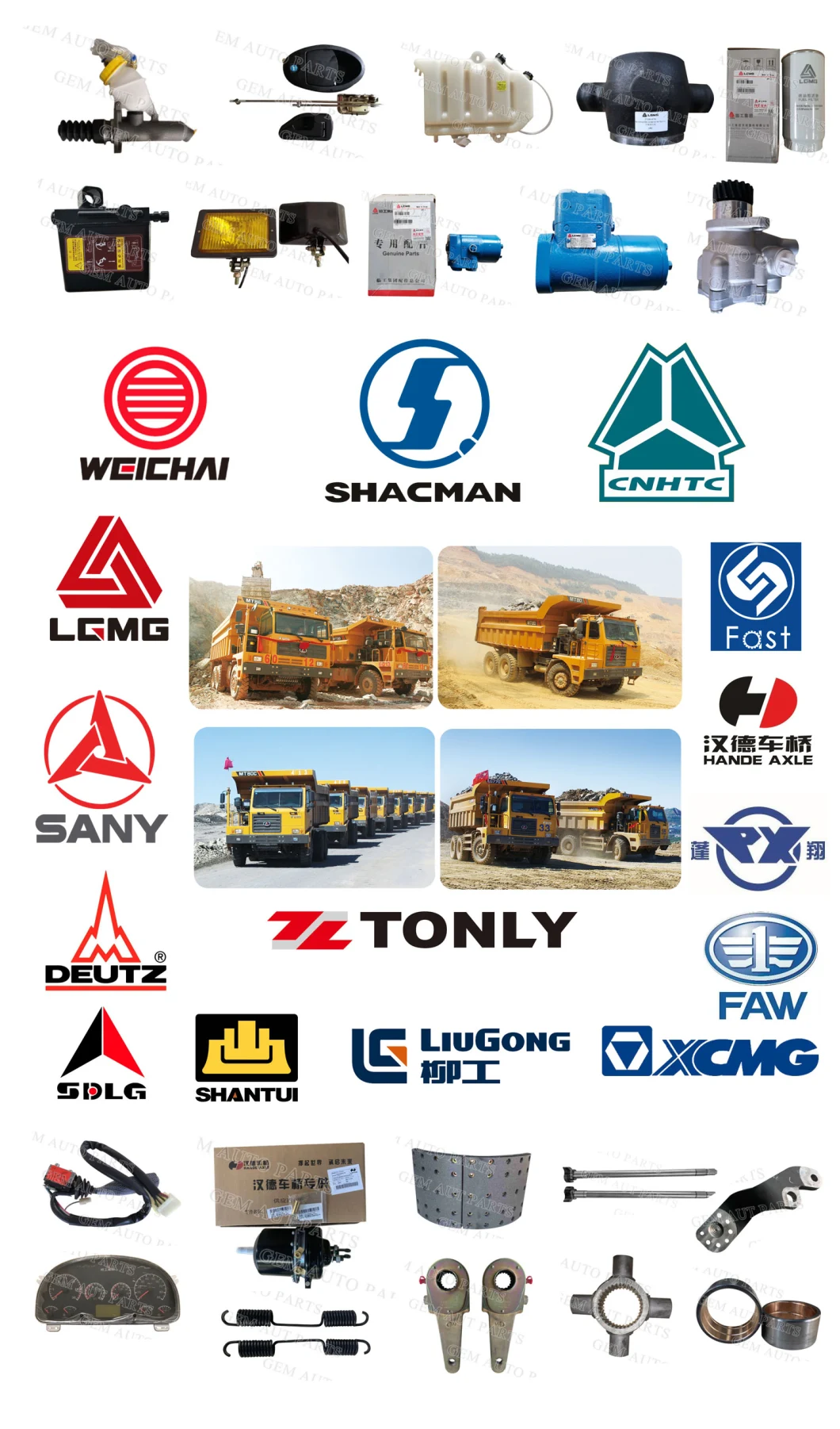 Mining Truck Spare Parts for HOWO Beiben Sinotruk FAW Shacman